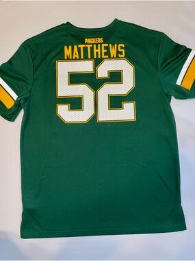 NFL Team Apparel Green Bay Packers Clay Matthews 52 Jersey Shirt Men's XL